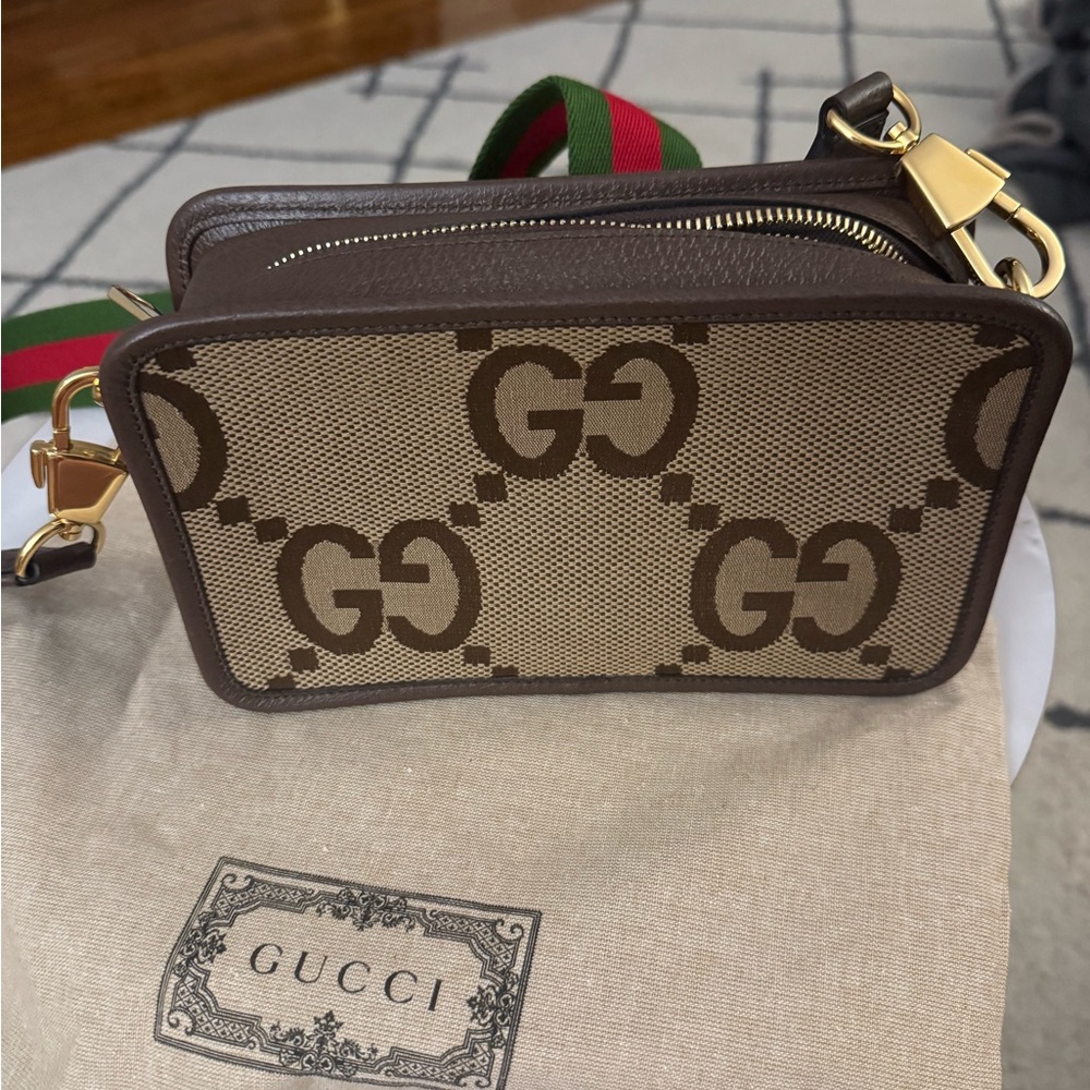 Gucci Beige and Brown GG Canvas Crossbody